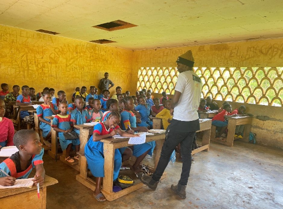 Conservation education session in a village classroom