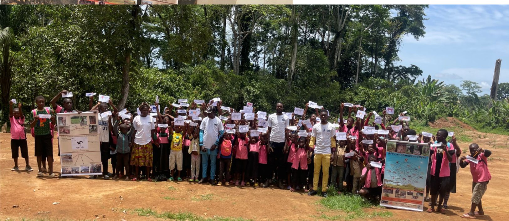 Pupils and teachers after a conservation education session