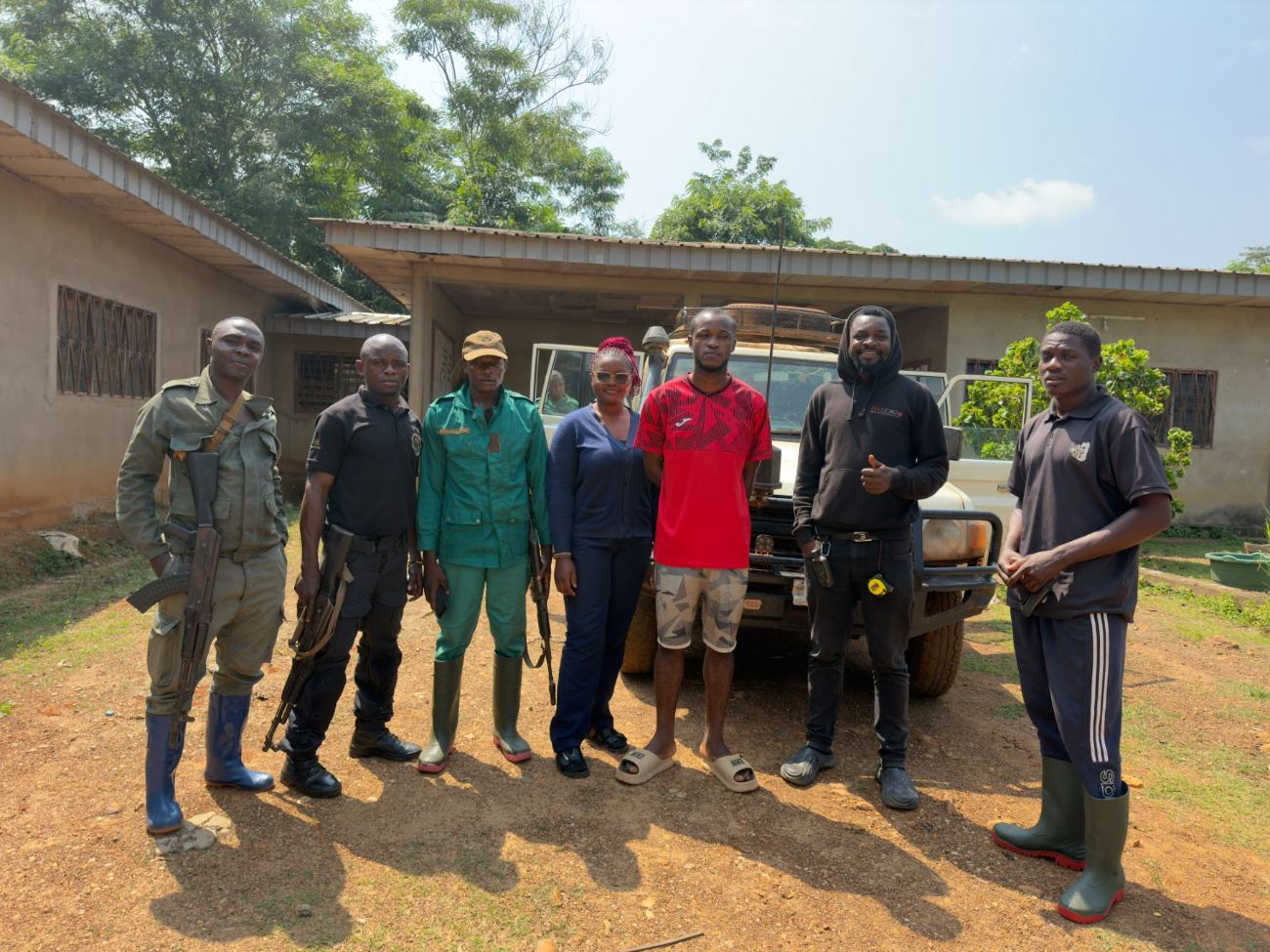 BA field team with eco-guards and community partners